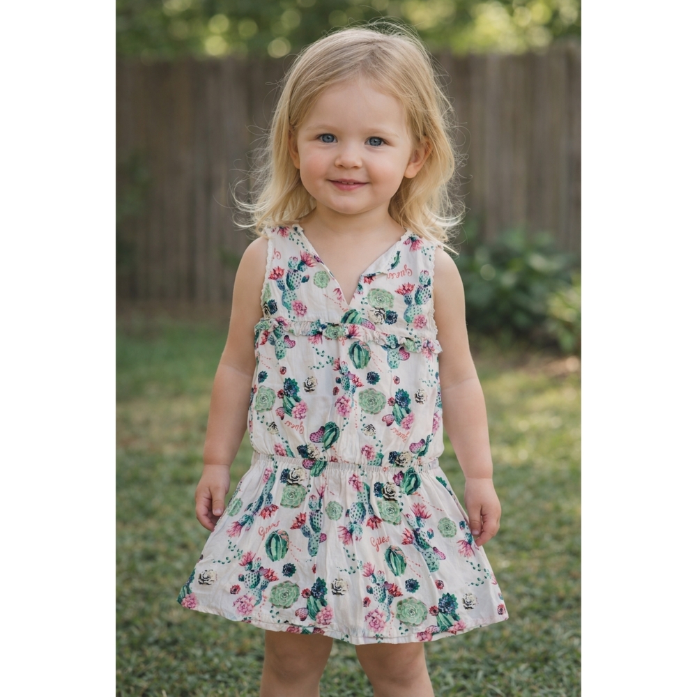 4/25 Guess Floral Sleeveless Kids Dress